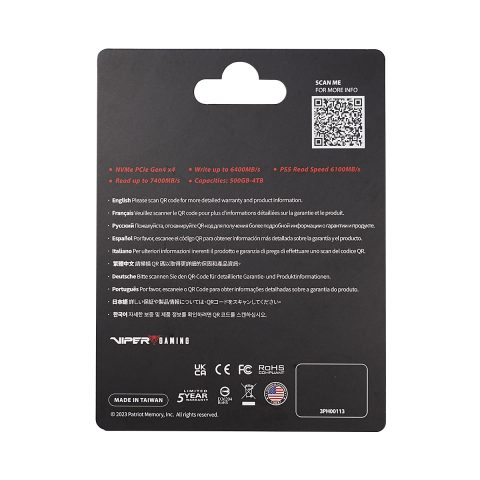 PATRIOT VP4300 Lite M.2 PCIe Gen4 x4 Gaming SSD 4TB