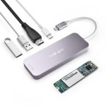 MINIX USB-C MULTIPORT SSD HUB, HDMI, USB3, 240G SILVER 縮圖 1