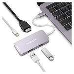 MINIX USB-C MULTIPORT SSD HUB, HDMI, USB3, 240G SILVER 縮圖 2