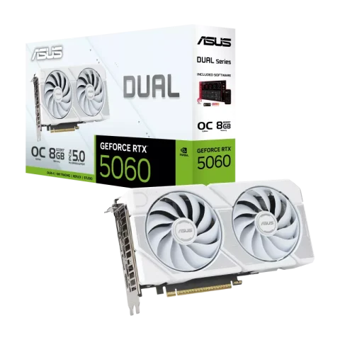 ASUS DUAL RTX5060 OC 8GB GDDR7 WHITE
