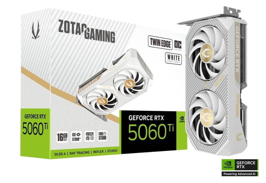 ZOTAC GAMING RTX5060TI TWIN EDGE OC 16GB GDDR7 WHITE