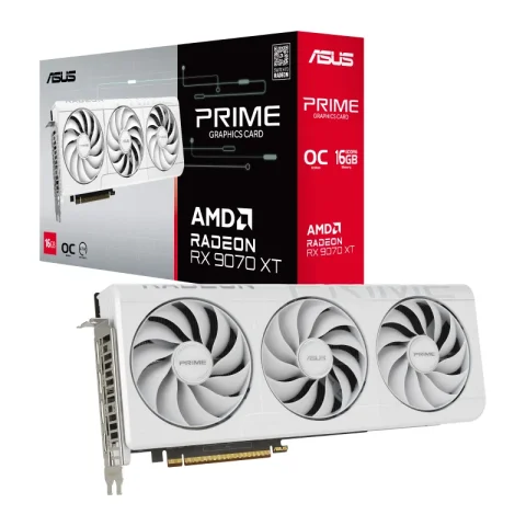 ASUS PRIME RX9070XT OC 16G DDR6 WHITE