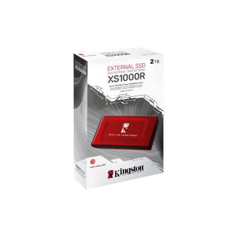 KINGSTON 2TB XS1000 RED USB3.2 GEN 2 EXTERNAL SSD