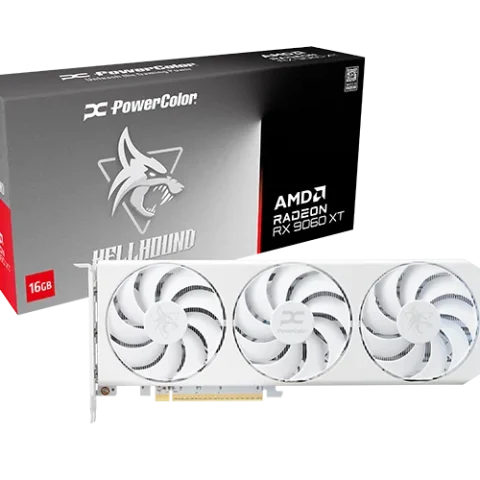 POWERCOLOR RX9060XT HELLHOUND 16GB GDDR6 WHITE